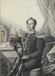 Porträtt av Alexander Ivanovich Germann, 1822.
