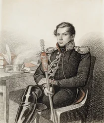 Porträtt av greve Pjotr Petrovitj Konovnitsyn 1803-1830, 1822-1823.