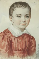 Porträtt av Eugenia Kochubey som barn, 1849.