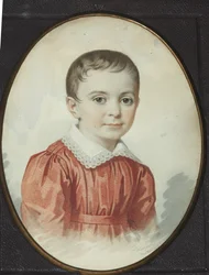 Porträtt av Eugenia Kochubey som barn, 1849.