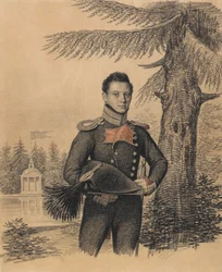 Porträtt av Fjodor Ivanovich Dolgopolov 1792-1856, 1820-talet.
