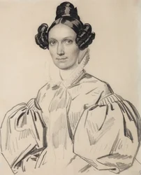 Porträtt av Olga Nikolaevna Talyzina, född Zubova 1803-1882, tidigt 1830-tal.