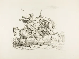 Hussard dödar en kosack med en sabel