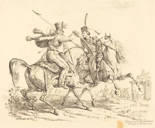Hussard slår en kosack