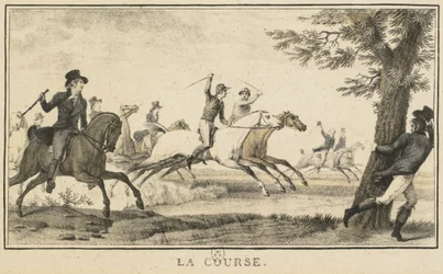 Racing Scenes: Race Scènes Hippiques: La course.