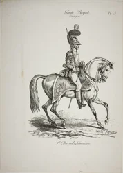 Royal Guard, Norman Mounted Dragon and Horse, nr 5, First Limoges Horse