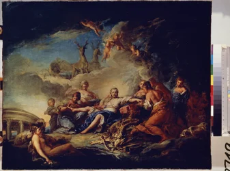Dianas vila på jakten. Målning av Carle Van Loo (1705-1765). Olja på duk, 65 x 80,5 cm