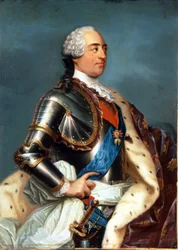 Porträtt av Ludvig XV (1710 - 1774). Målning av Carle Van Loo (1705 - 1765).