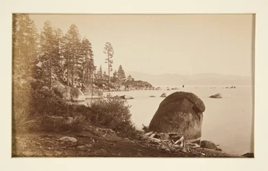 Fyra järnvägsscener och fyra utsikter över Lake Tahoe: Lake Tahoe från Artist Point