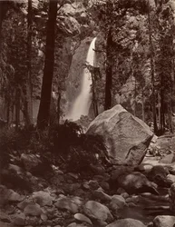 Lower Yosemite Fall, 1 600 fot, ca. 1872, tryckt ca. 1876.