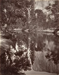 Spegelvy över El Capitan, Yosemite, ca. 1872, tryckt ca. 1876.