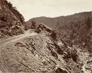 Sulphur Creek and Flume-road to Geysers, 1868-70, tryckt ca. 1876.