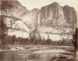 Yosemite Falls, 2 634 fot, ca. 1872, tryckt ca. 1876.
