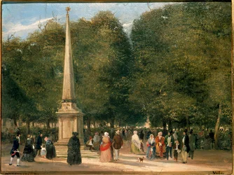 Blomsterfest för San Foca-firandet i Milano 20/04/1845 (olja på duk