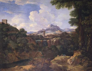 Landskap, av Antonio Tavella (1668-1738).