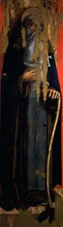 St. Anthony Abbot, vänster panel av den andra triptyken i Valley Castellano (tempera på panel)