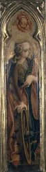 St. Katarina av Alexandria (tempera på panel)