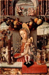 Jungfru av passion Detrempe på trä av Carlo Crivelli (1430 / 35-1494 / 1500) 1460 ca. Storlek 71x48 cm Verona, Castelvecchio Museum