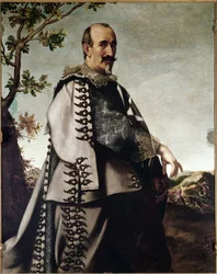 Porträtt av Fra Ainolfo de Bardi, riddare av Jerusalems orden (olja på duk