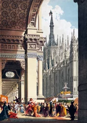 Karneval på Piazza Duomo i Milano