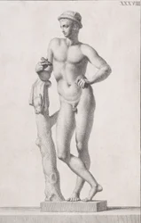Staty av Merkurius, 1734