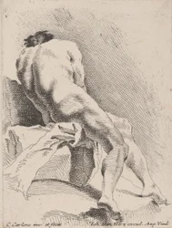 Akademisk studie, sedd bakifrån, 1725-75.