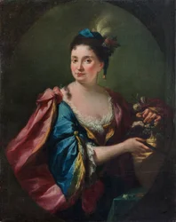 Porträtt av Caterina Corbelini (?), ca 1730 (olja på duk)