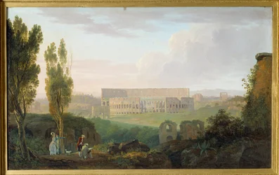 Colisee sett från Palatinen. Målning av Carlo Labruzzi (1765-1818) Ec. Ital.