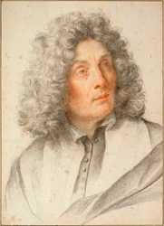 ""Självporträtt"" (Självporträtt) Sanguine av Carlo Maratta (1625-1713) ca 1681-1682 Dim 50,5x36,3 cm Albertina, Wien