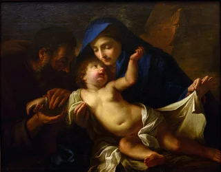 Den heliga familjen par Maratta, Carlo (1625-1713). Olja på duk, slutet av 1600-talet, State A. Radishchev Art Museum, Saratov