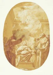 pingst. Den helige Ande utgjuts över apostlarna