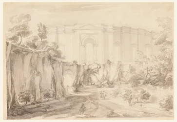 Design för en hemicycle, Villa Albani, Rom, Italien