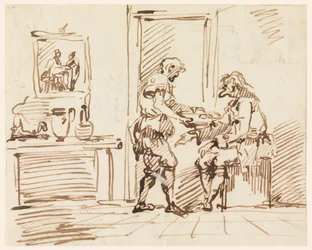 Teckning, En genrescen, 1725-50