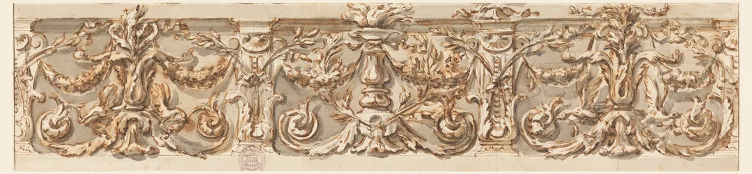 Ritning, Förslag till en frise, ca 1770