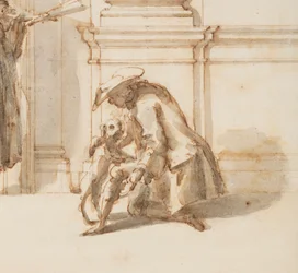 Ritning, Förslag till den norra portalen, Stora galleriet, Villa Albani, Rom, Italien, 1755-56