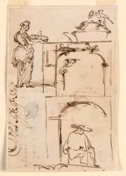 Teckning, Skisser, 1725-50