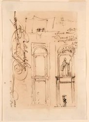 Teckning, skisser och manus, 1765