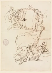 Teckning, Tre skisser, före 1775