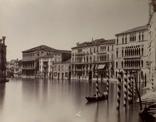 Venedig. Canal Grande med utsikt över Ca