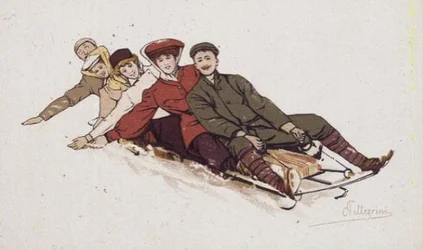 Runda en sväng (färg litho)