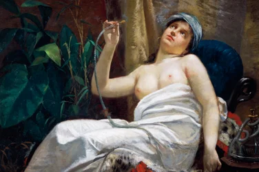 Röka opium (olja på duk)