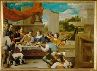 Lasarus och den rika slösaren ... (målning på duk)