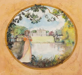 Mr Darcy Approaching, 2008 (wc & krita på papper)