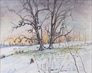 Vinter, 2004 (wc & gouache på papper)