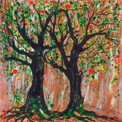 Pomegranate Tree, 2012 (akryl  bläck på duk)