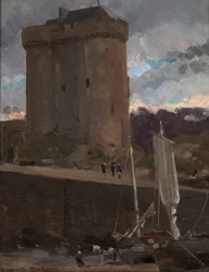 På Tour de Solidor vid St. Severin, Normandie, ca. 1877.