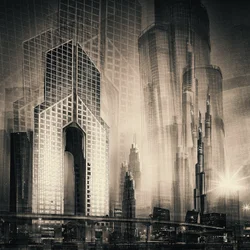 Dubais stadsbild i rörelse