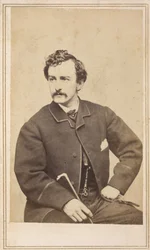 Carte de visite av John Wilkes Booth, 1862 (albumintryck på kort)