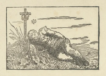 Sovande pojke på en grav, 1802