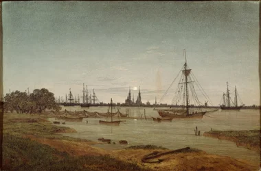 Hamn i månsken